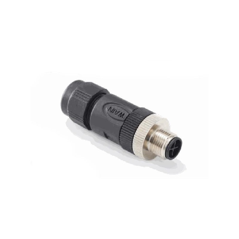 Connecteur mâle M12, 3 pol., S Encoding IP67, 3.6A, non-blindé